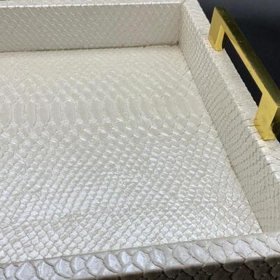 White snake serving tray, Rock on!