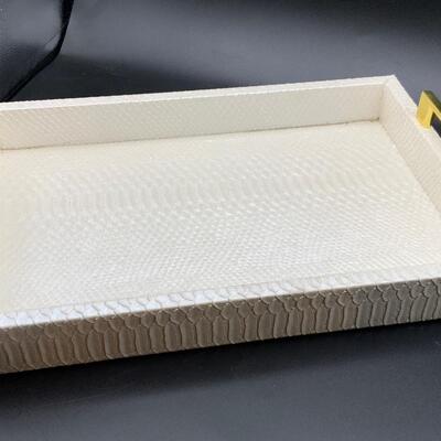 White snake serving tray, Rock on!