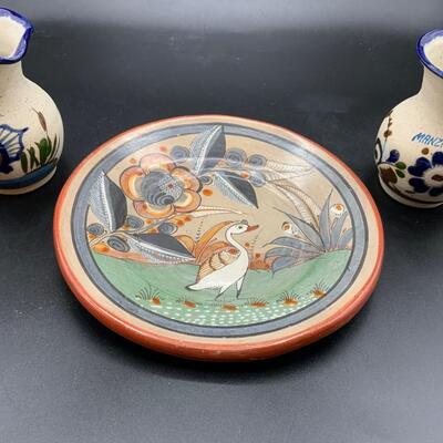 Tonala plate and small vases