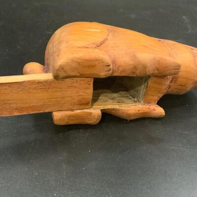 Wood bunny with secret compartment