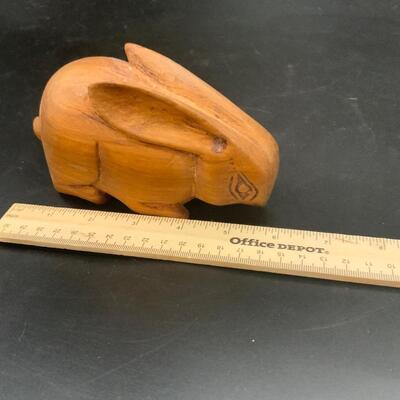 Wood bunny with secret compartment