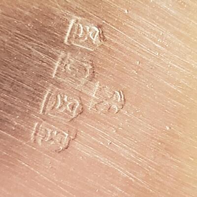 Small Antique table with silver plate tray