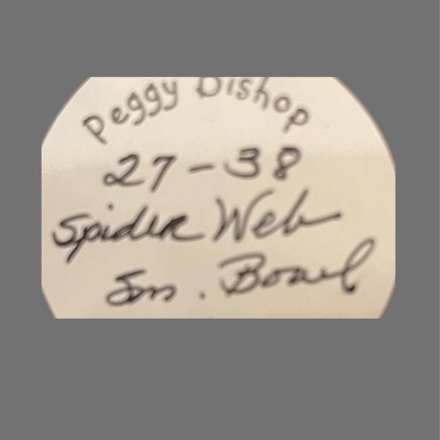Peggy Bishop Original Spider Bowl Pottery - Signed - 7"