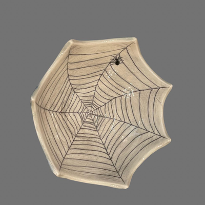 Peggy Bishop Original Spider Bowl Pottery - Signed - 7"