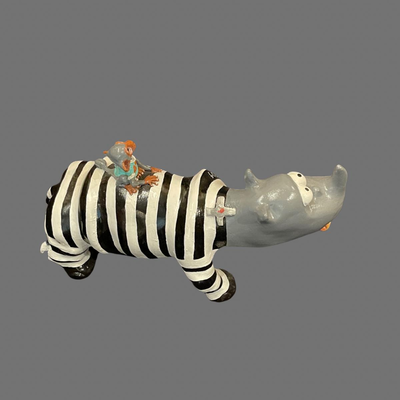Marconi Rhino Sculpture - 11"