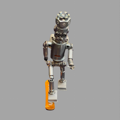 Voo Doo Bots Handmade Nuts and Bolt Art by Dixon - 9"
