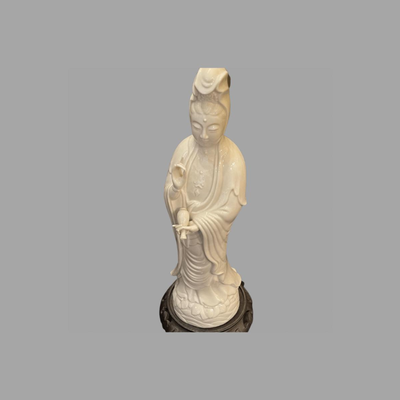 Porcelain Sculpture of Guanyin - 15"