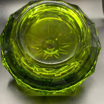 Avocado green candy dish with lid