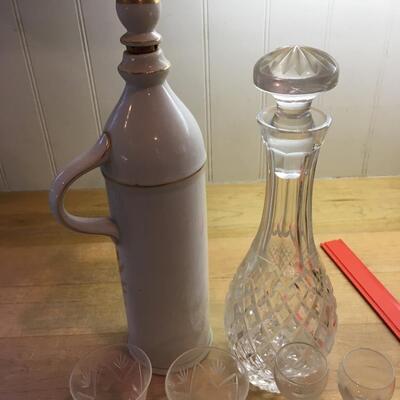 Decanters and tiny glasses