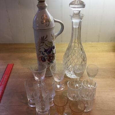 Decanters and tiny glasses