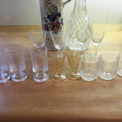 Decanters and tiny glasses