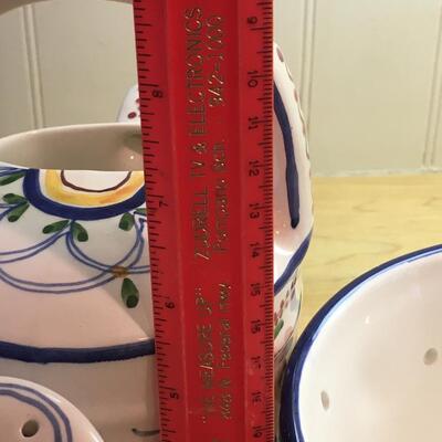 Strawberry bowl and ceramic watering can