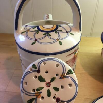 Strawberry bowl and ceramic watering can