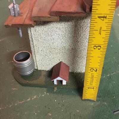 Vintage barn scene for train