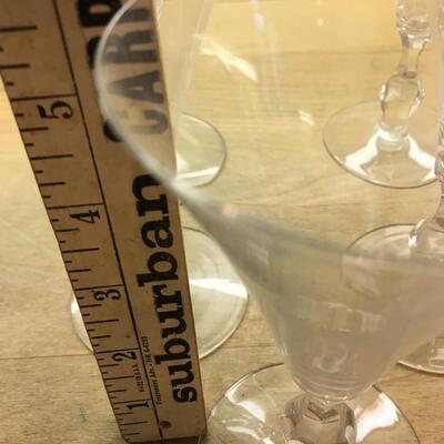 Glass stemware --5 glasses