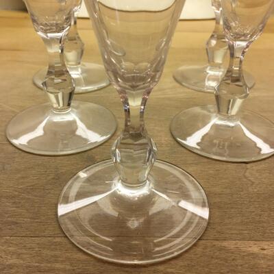 Glass stemware --5 glasses