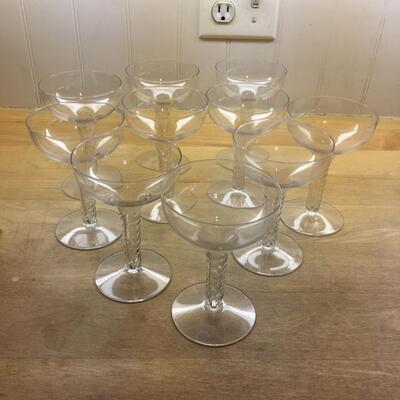 Vintage champagne glasses