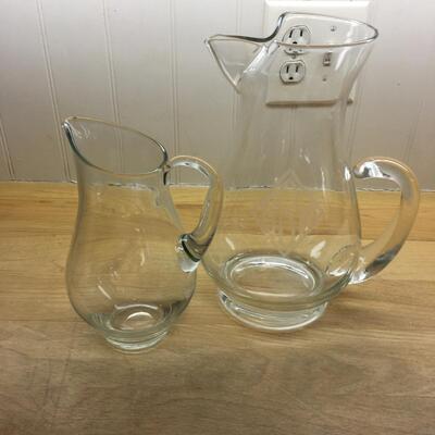 Two glass Pitchers