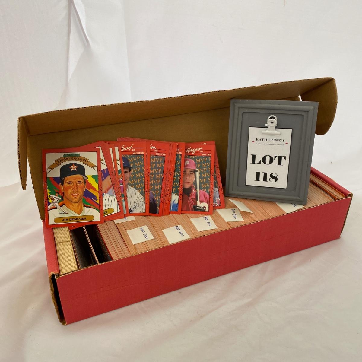 118 Baseball Cards 1990 Donruss Box Set