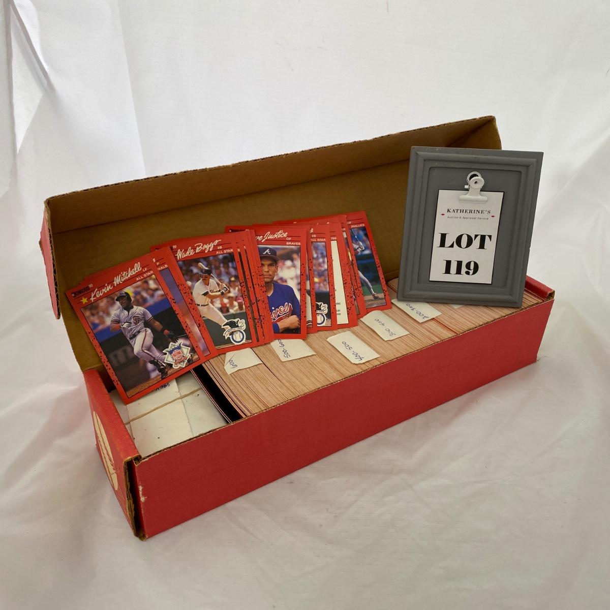 119 Baseball Cards 1990 Donruss Box Set