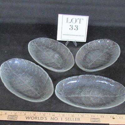 Vintage Leaf Shaped Serving Trays