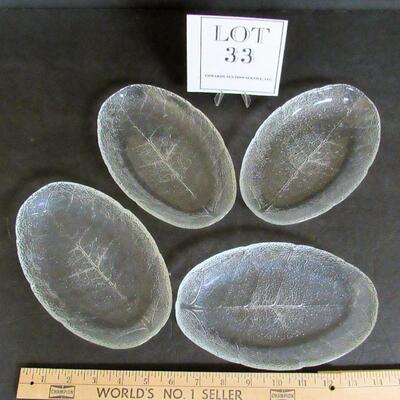 Vintage Leaf Shaped Serving Trays