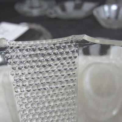 Vintage Jeanette Glass Dewdrop Dishes Including Hard to Find Butter Cover