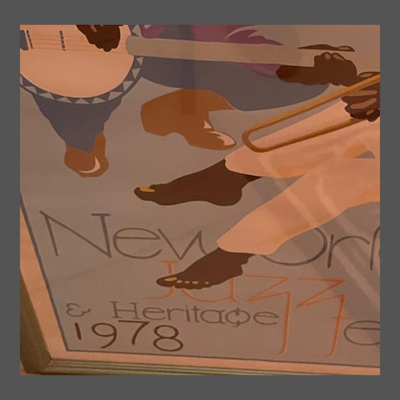 1978 New Orleans Jazz and Heritage Festival Print Framed and Signed