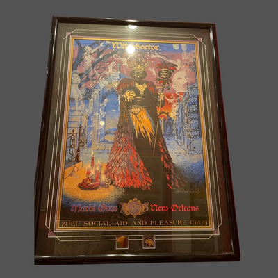 Original 1995 Zulu Print - The Witch Doctor - Framed, Signed and Numbered
