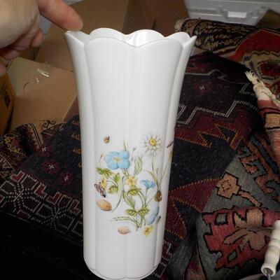 12 in . Vase By " Aynsley Fine Bone China", Natures Delights.
