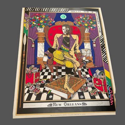 1993 Original Krewe of Zulu Print = The Mayor - Signed and Numbered by Artist