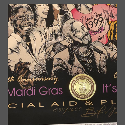 1999 10th Anniversary Special Edition Original Print Honoring the Anniversary of "Satchmo's" Reign - Signed and Numbered