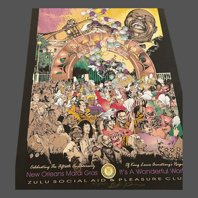 1999 10th Anniversary Special Edition Original Print Honoring the Anniversary of "Satchmo's" Reign - Signed and Numbered