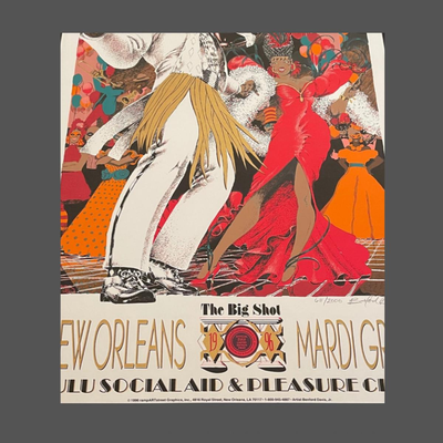 1996 Original Krewe of Zulu Print - The Big Shot - Signed and Numbered