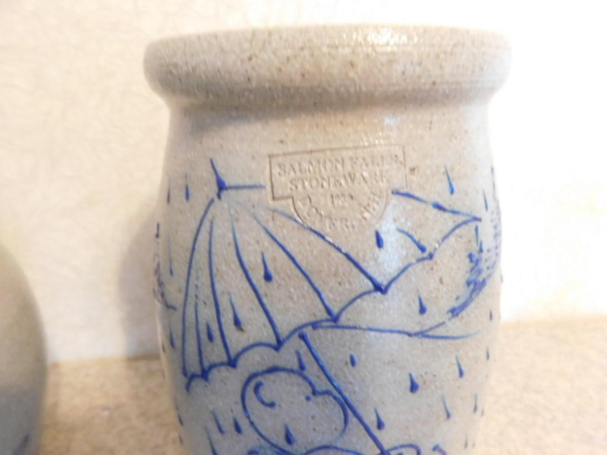 Pair of Salmon Falls Stoneware Pottery
