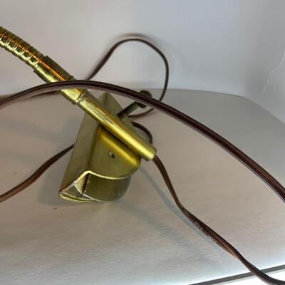 Brass Art lamp with clamp