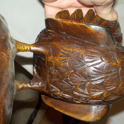 Hand Carved Wooden Rooster..
