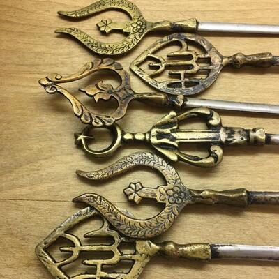 Vintage metal skewers