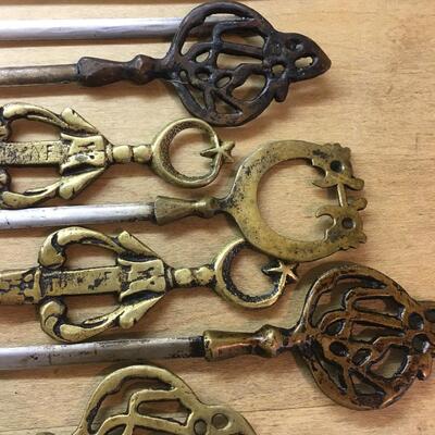 Vintage metal skewers