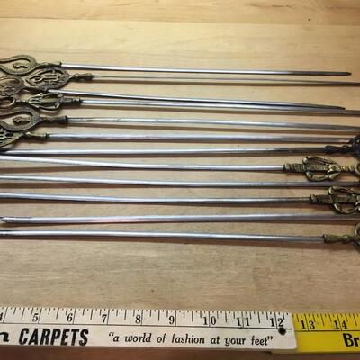 Vintage metal skewers