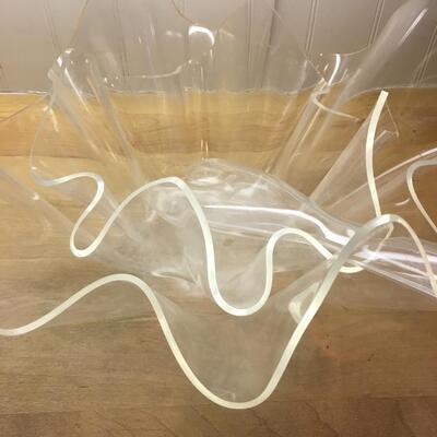 Two Acrylic Vintage stacking salad bowls