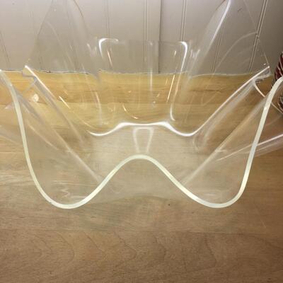 Two Acrylic Vintage stacking salad bowls