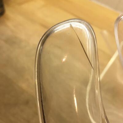 Two Acrylic Vintage stacking salad bowls