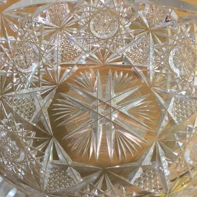 3 American Brilliant Crystal Glass bowls Lot #2