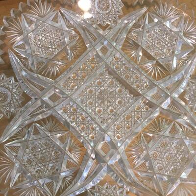 3 American Brilliant Crystal Glass bowls Lot #2