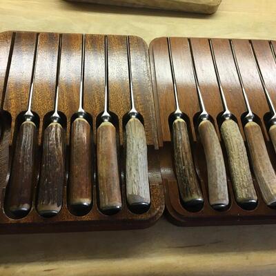 Sheffield antler handle knives