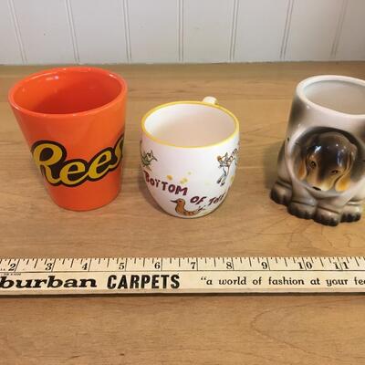 Coffee cup collection of 3, Vintage and Reese's