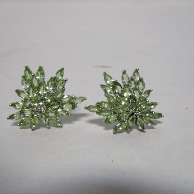 Sterling Silver Peridot Earrings