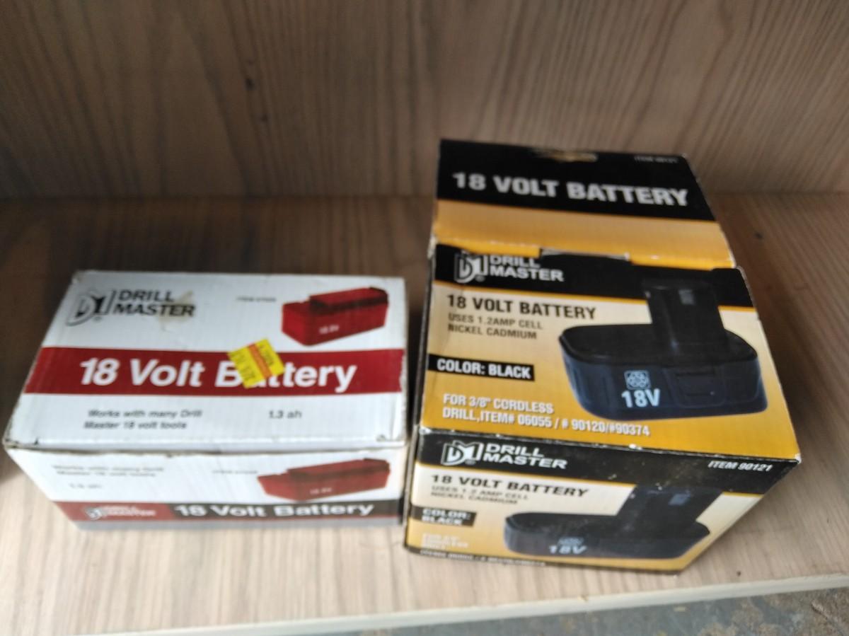 LOT 441 TWO 18 VOLT DRILL MASTER BATTERIES