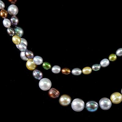 Grouping of 2 Honora Collection Freshwater Pearl Sterling Necklaces